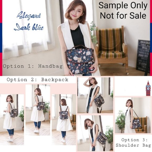 Waterproof Handbag Backpack Crossbody Triple Use - Picture 7 of 14